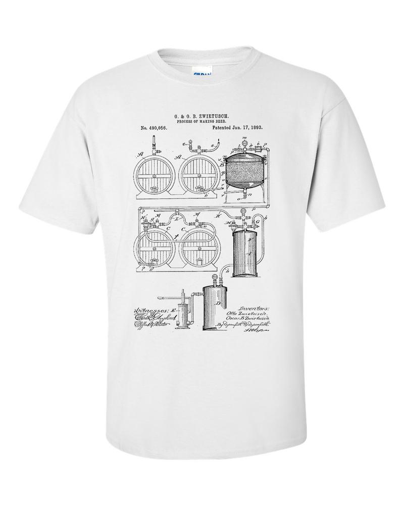 Beer Brewing 1893 Patent Craft Beer Blueprint Homebrew Gift TShirt
