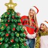 Christmas Party Balloons Aluminium Foils Star Christmas Tree Balloons Units for Happy New Year 2024 Globos  XMAS Decorations