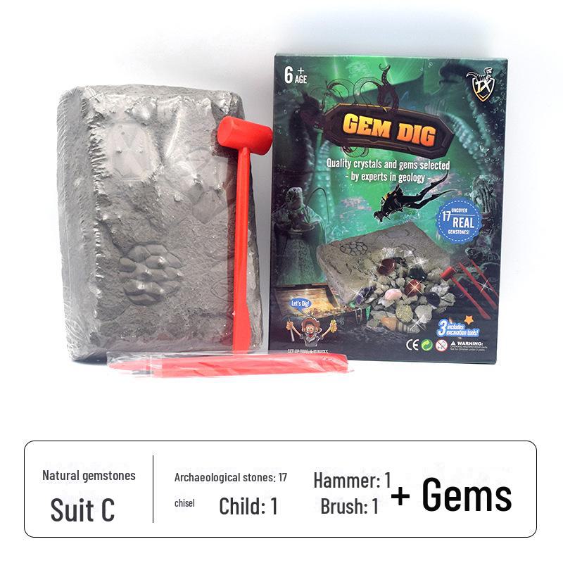 DIY Archaeological Excavation Toys: Gem, Meteorite, Fossil, Dinosaur & Animal Models for Children's Science Education