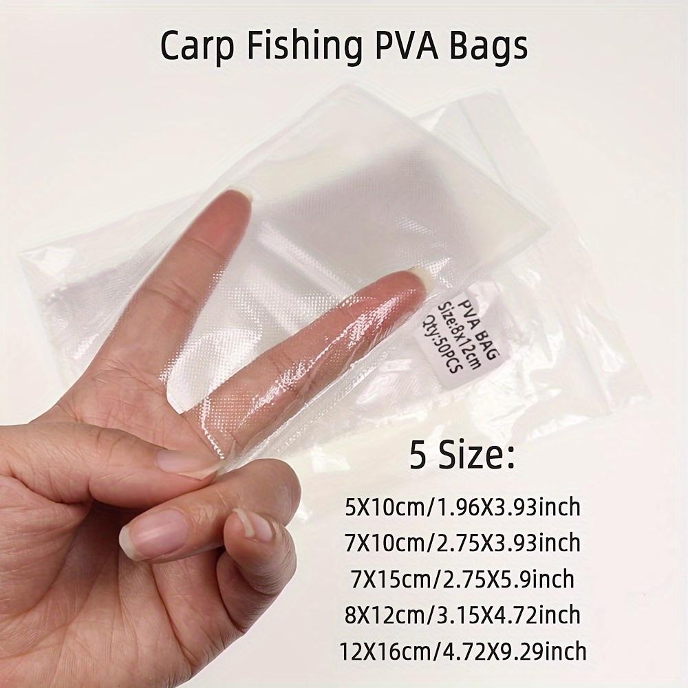 50pcs PVA Bags Carp Fishing Bait Material Carp Fishing Tackle Feeder Bag
