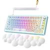 Механическая игровая клавиатура MK 32, проводная, прозрачная, клавиатура Apex Pro TKL, горячая замена, подставка для запястья 82 Cloud, спиральный кабель и регулятор громкости, инструкция на японском языке
