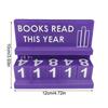 Book Read This Year Counter Book Counter Sign Reading Goal Tracker for Desk Bookshelf Decoration