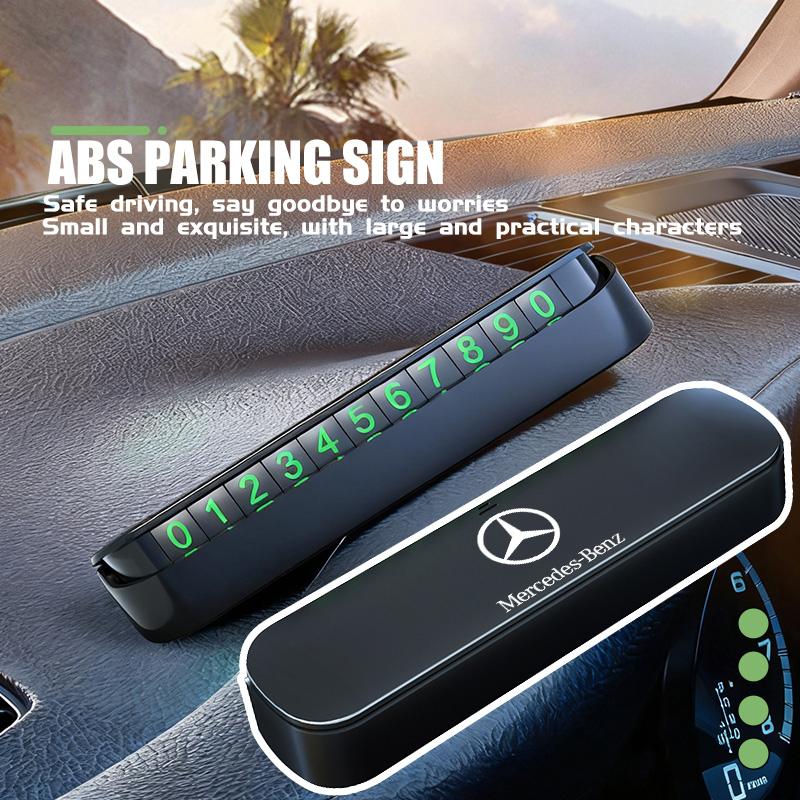 AABCS1 Временная парковочная карта с логотипом автомобиля ABS Карточка с номером телефона Автоаксессуары Для Benz AMG Эксклюзивного A C E R V Класса CLA CLS C180