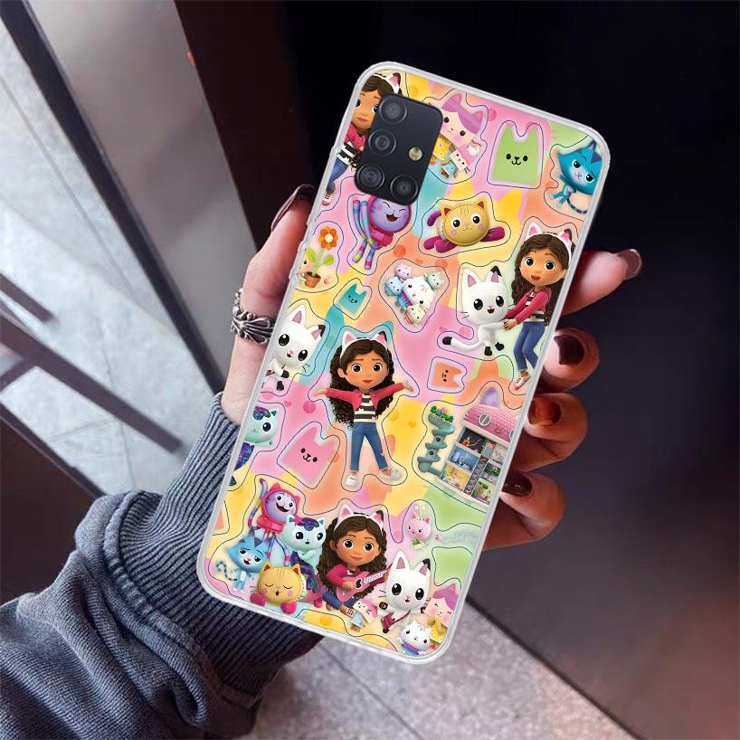 Cartoon Gabbys Dollhouse Phone Case For Samsung Galaxy A12 A52S A42 A32 A22 A51 A50 Note 20 Ultra 10 S10 Plus A71 A70 A31 A30 A1
