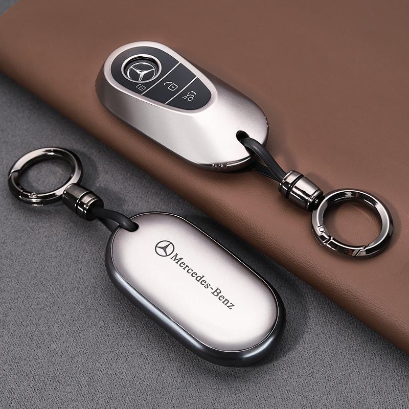 Alloy Style Fashion Car Key Case Cover Shell Fob For Mercedes Benz 2023/24 C/SClass W223 W206 S350L S400L S450L S500L Protector ZS4