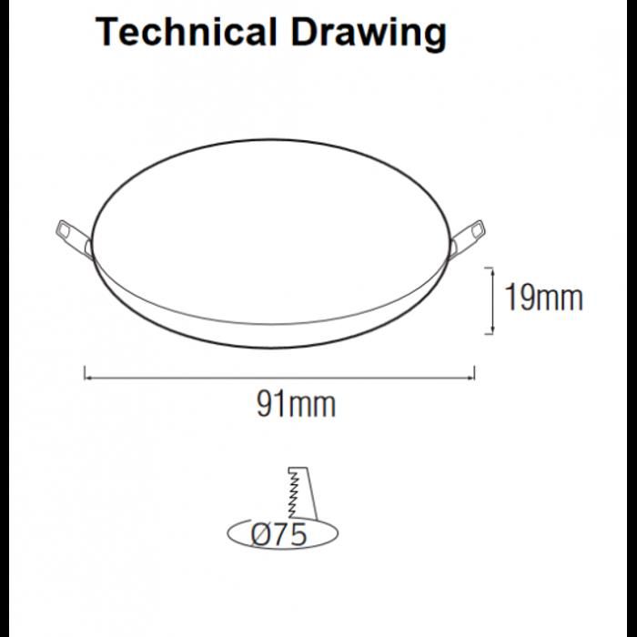 Lot de 10 spots SMD LED sans cadres 8W 6400K