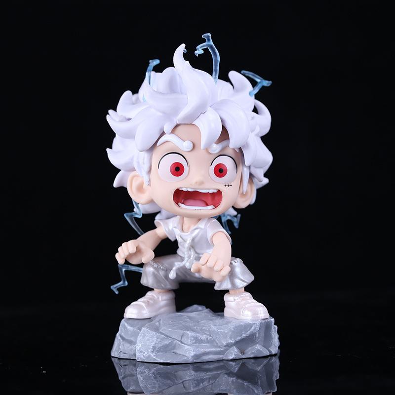 Nika Luffy Kawaii Q Version Anime Sun God Statue Model Collect Ornaments Children's Toy Gifts