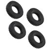 4Pcs 20mm Width Shoe Sole Pattern Tyre for Tamiya Tractor Truck 1 14 RC Car Black
