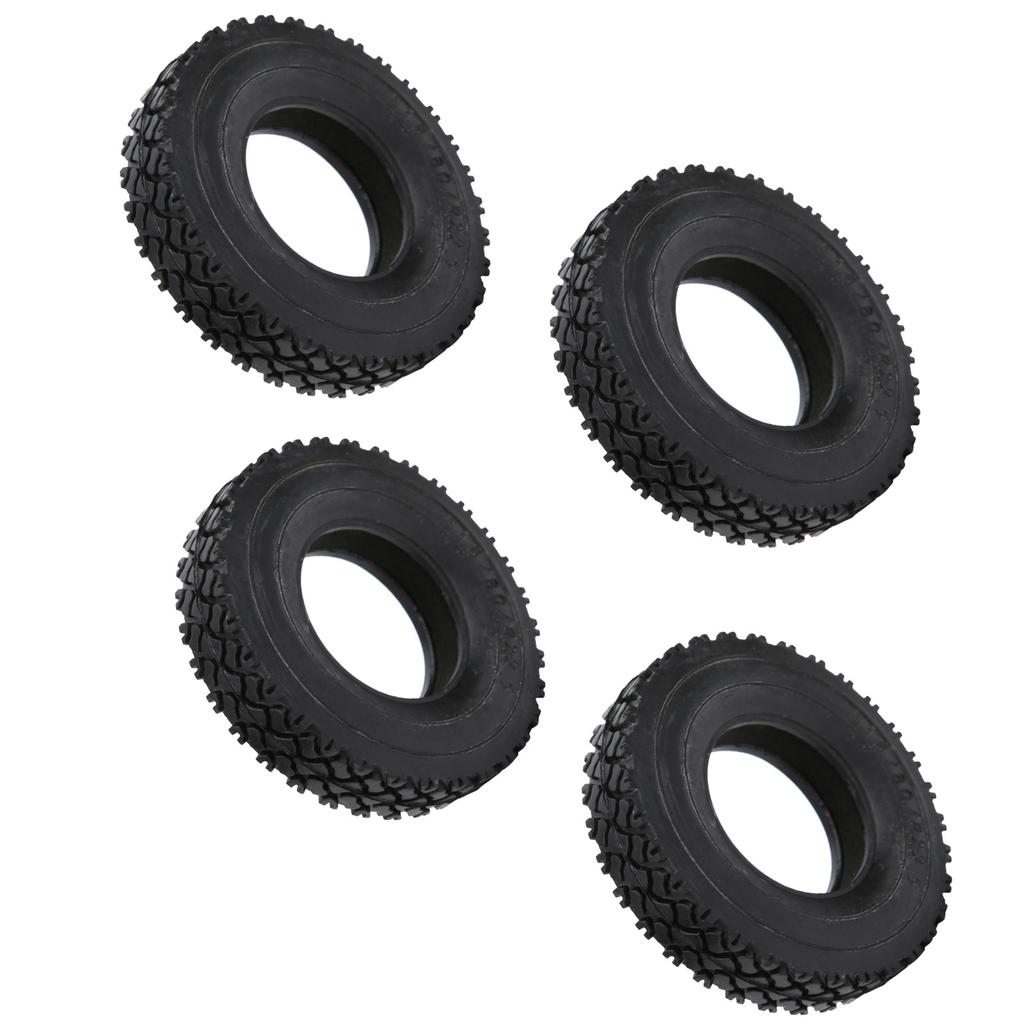 4Pcs 20mm Width Shoe Sole Pattern Tyre for Tamiya Tractor Truck 1 14 RC Car Black