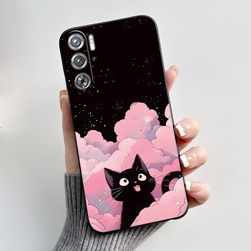 Чехол для телефона ZTE Nubia Red Magic Redmagic 9 9S Pro Plus 5G, милый кролик с сердцем, защитный, черный матовый ТПУ, мягкий чехол-бампер