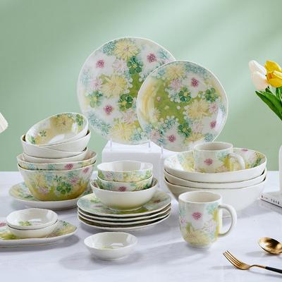 Керамическая миска для цветов в японском стиле, неровная тарелка, высокая ценность, большая вместимость, миска для супа, миска для салата, тарелка для завтрака/десерта, тарелка для рыбы