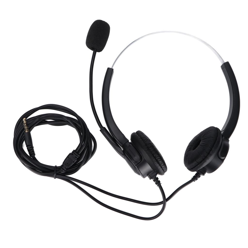 Call Center Headset USB 3.5mm Jacks Noise Cancelling Volume Control Customer Service Headphone for