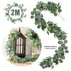 2m Artificial Eucalyptus Garland Hanging Fake Ivy Leaves Vine Wedding Decor