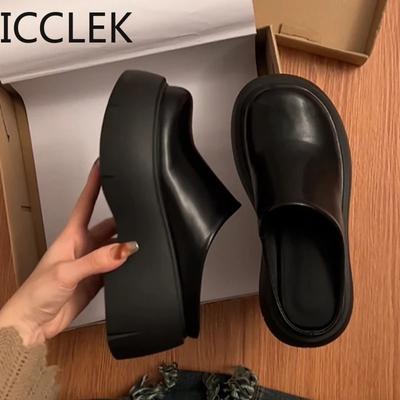 Модные женские туфли-лодочки на платформе Модные элегантные туфли-лодочки на толстой подошве Женские повседневные босоножки в уличном стиле