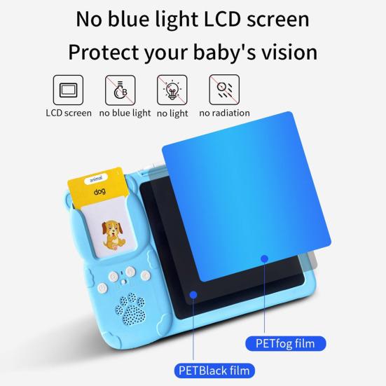 Learning Machine Interactive Flash Cards LCD Writing Tablet 255 Double-Sided Cards with Real Animal Vehicle Sounds Interactive Learning Toys