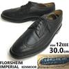 FLORSHEIM IMPERIAL KENMOOR Лонгвинг Броги Черный Размер 30 Винтаж США(ИСПОЛЬЗОВАЛ)
