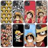 B-4 One Piece Luffy Black Case for Samsung S24 S23 S22 S21 S20 FE S10 Lite Ultra S7 S8 S9 Plus A05S A11 A12 A13 A15 A22 A24 A25 A32 A52 A71 5G