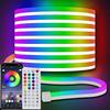 10m RGB Neon Light Set: Bluetooth-Controlled, Sound-Activated, Colorful Silicone Strip for Custom DIY Shapes