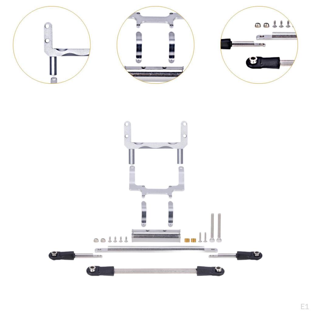 1:10 Scale RC Car Servo Bracket Assembly Kit with Steering Link Components