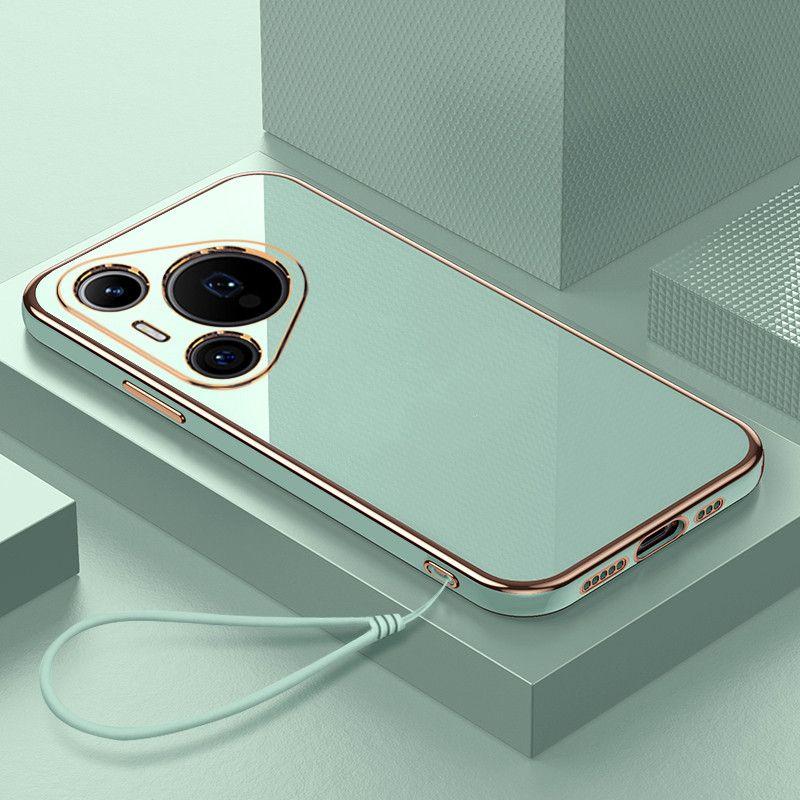 Чехол для Huawei Pura 70 Pro Чехол для телефона Huawei Pura 70 Pura 70 + Роскошное квадратное покрытие Противоударная мягкая силиконовая задняя крышка Fundas