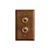 DIY Toggle Switch (2 Switches, Brown (Ash))