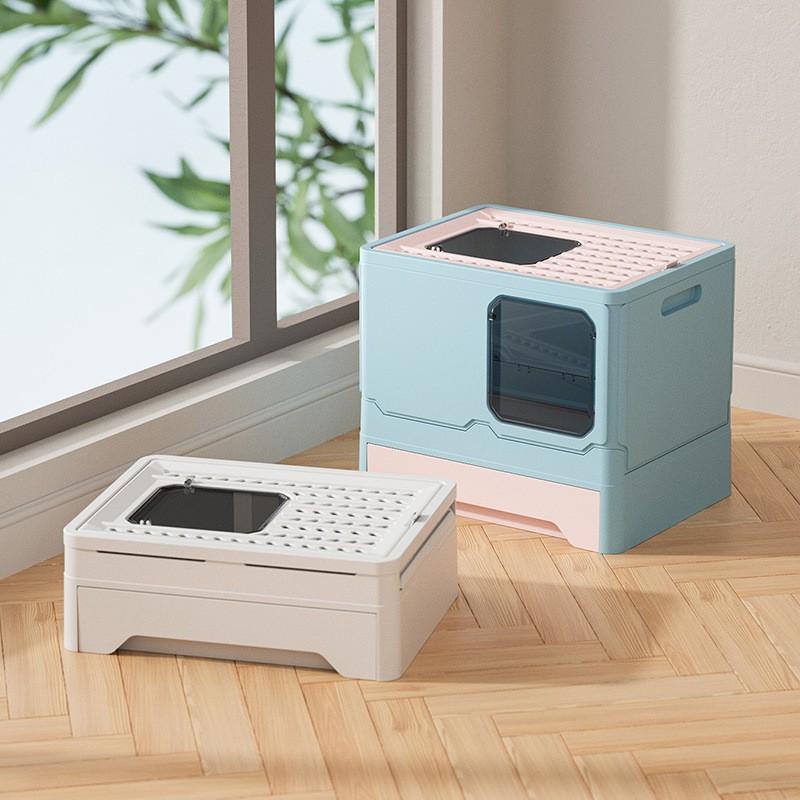 Cat Litter Box Large Enclosed Cat Toilet Shovel Feces Officer Anti-splashing Cat Litter Box Cat Pet Supplies