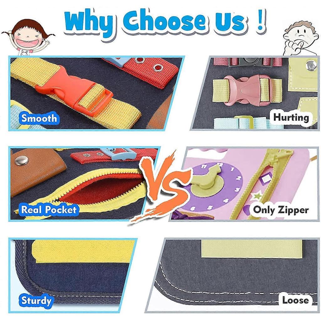 Toddler Busy Board Toddler Activities Board - Educational Learning Toys for Toddlers