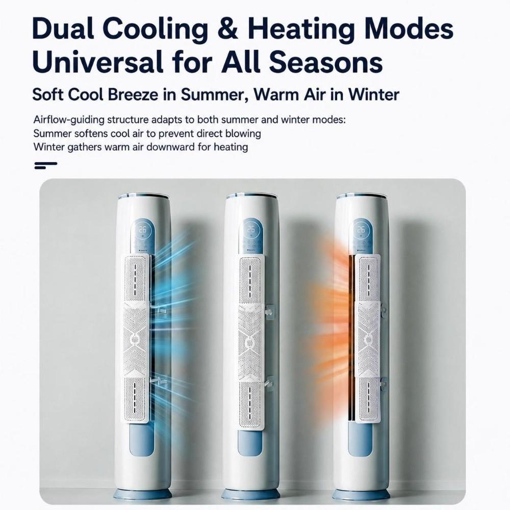 No Drill Air Conditioner Wind Deflector Adjustable AC Air Baffle Air Guard Panel Public Area Vent
