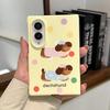 Korean Cute Cartoon Puppy Phone Case For Samsung Z Fold 8 Z Fold8 Cover with Chain Kawaii Hard Cases For Galaxy ZFold8 Funda
