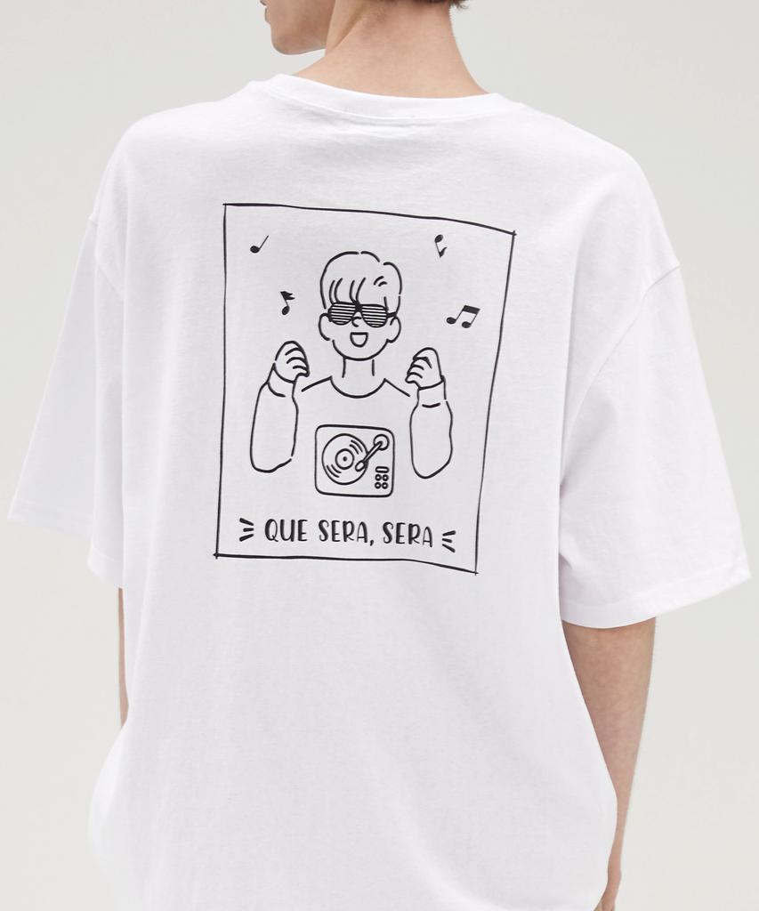 VANNWORKS Que Sera Sera Man Ver Oversized Short Sleeve T-Shirt (Vncts234) White
