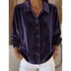 Polyester Long Sleeve Shirt Cardigan With Buttons For Casual Winter Wear
