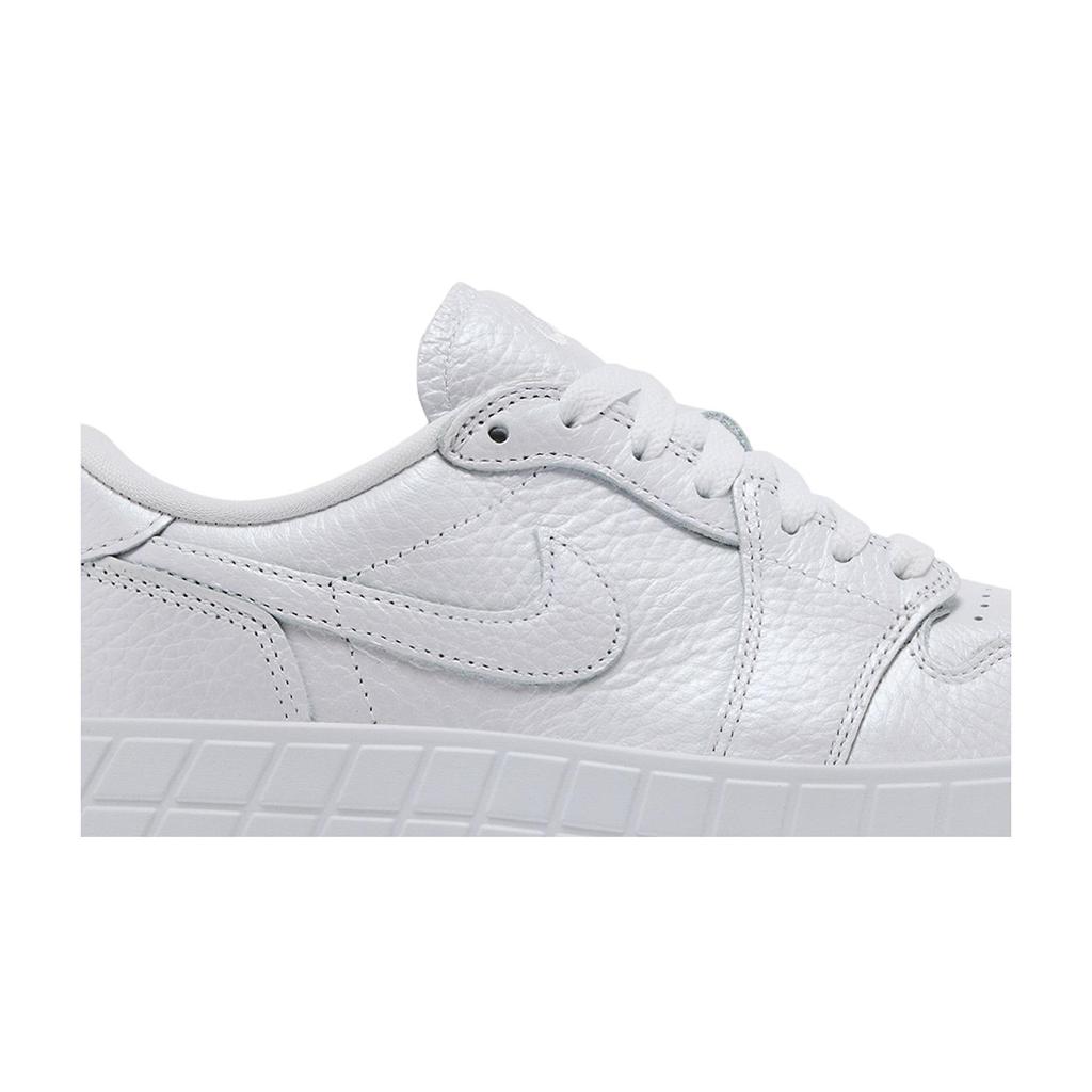 Женские Air Jordan 1 Low Brooklyn 'Белый Металлический Серебристый' (женские размеры) Белые / Металлик Серебристые Повседневная Обувь HF3184 100
