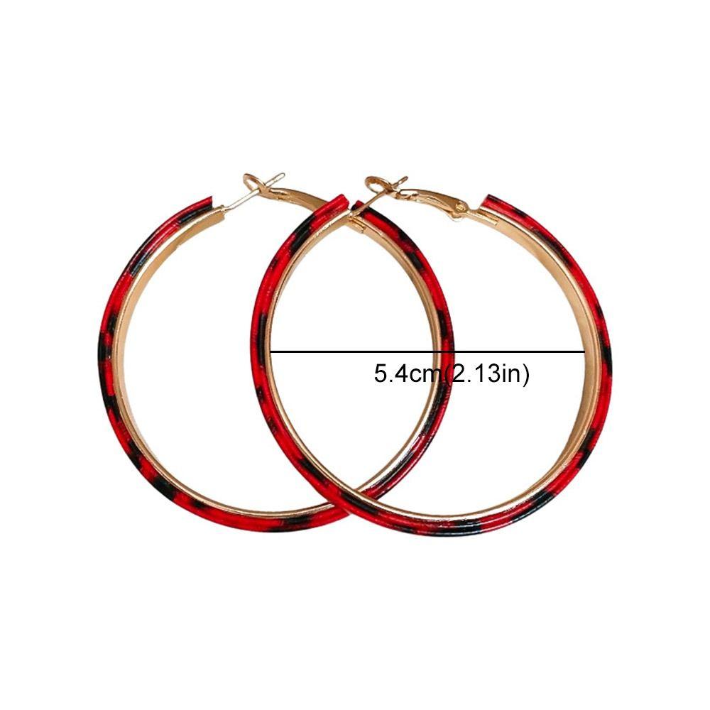 Y2k Resin Hoop Earrings Round Women's Jewelry Trendy Leopard Hoop Earrings Party