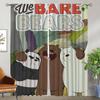 Kitchen Curtains for Living Room We Bare Bears Home Interior Curtains 2 Pieces Window Curtain Partition Shades Tulle for Bedroom