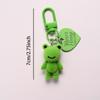 Милый 3D брелок в виде лягушки, флокированная маленькая лягушка, парный мобильный телефон, брелок для автомобиля, наушники, рюкзак, подвески, сумка, декор
