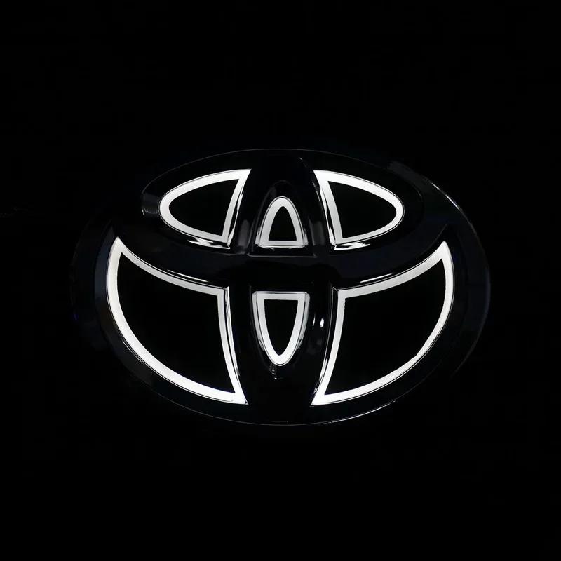 5D Car Front Grille Trunk Logo LED Light Retrofit for Toyota Corolla Reiz LANDCRUIS Camry PRADO Vios Yaris Highlander LVALON