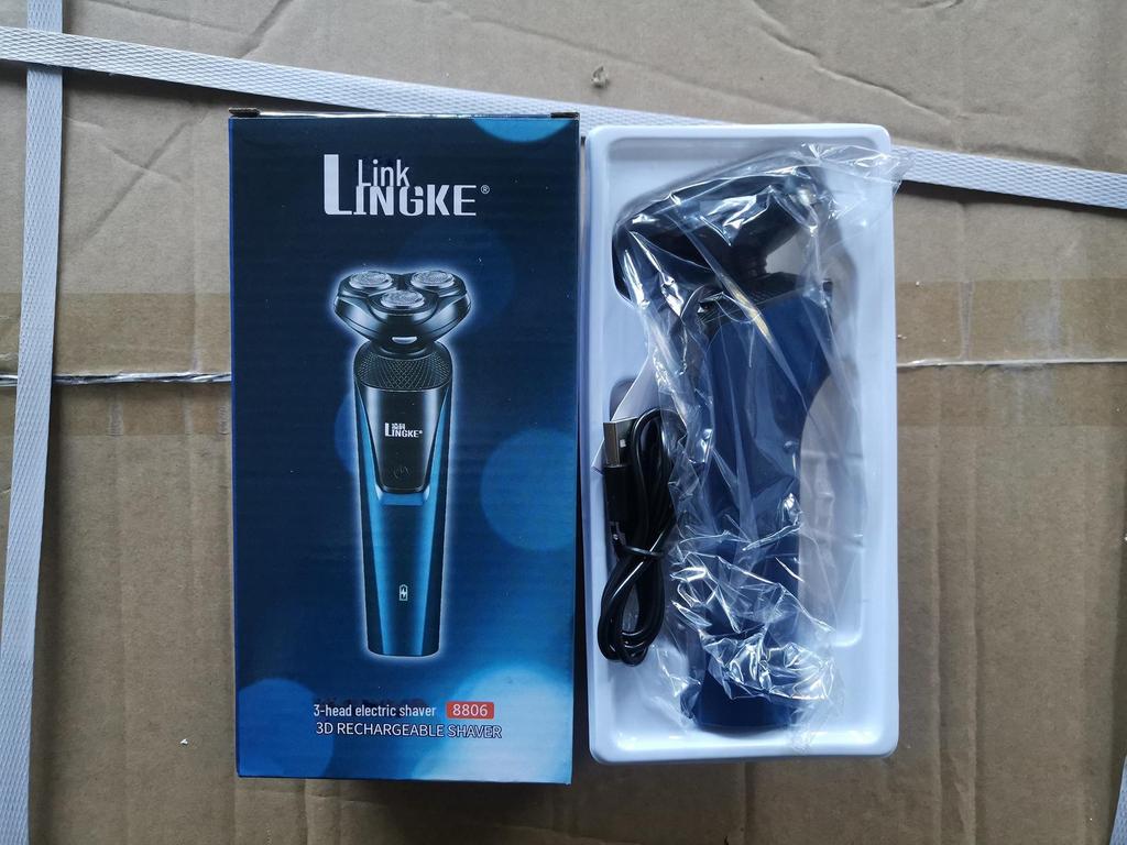 Linke 8806 Моющаяся USB-электробритва с тремя головками и многофункциональная бритва