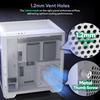 Корпус Okinos MATX, Поддержка верхнего радиатора 240 мм, 5 слотов PCIe для максимального охлаждения GPU, Дополнительное пространство для блока питания 160 мм и удобное управление кабелями, 3×120 мм ARGB