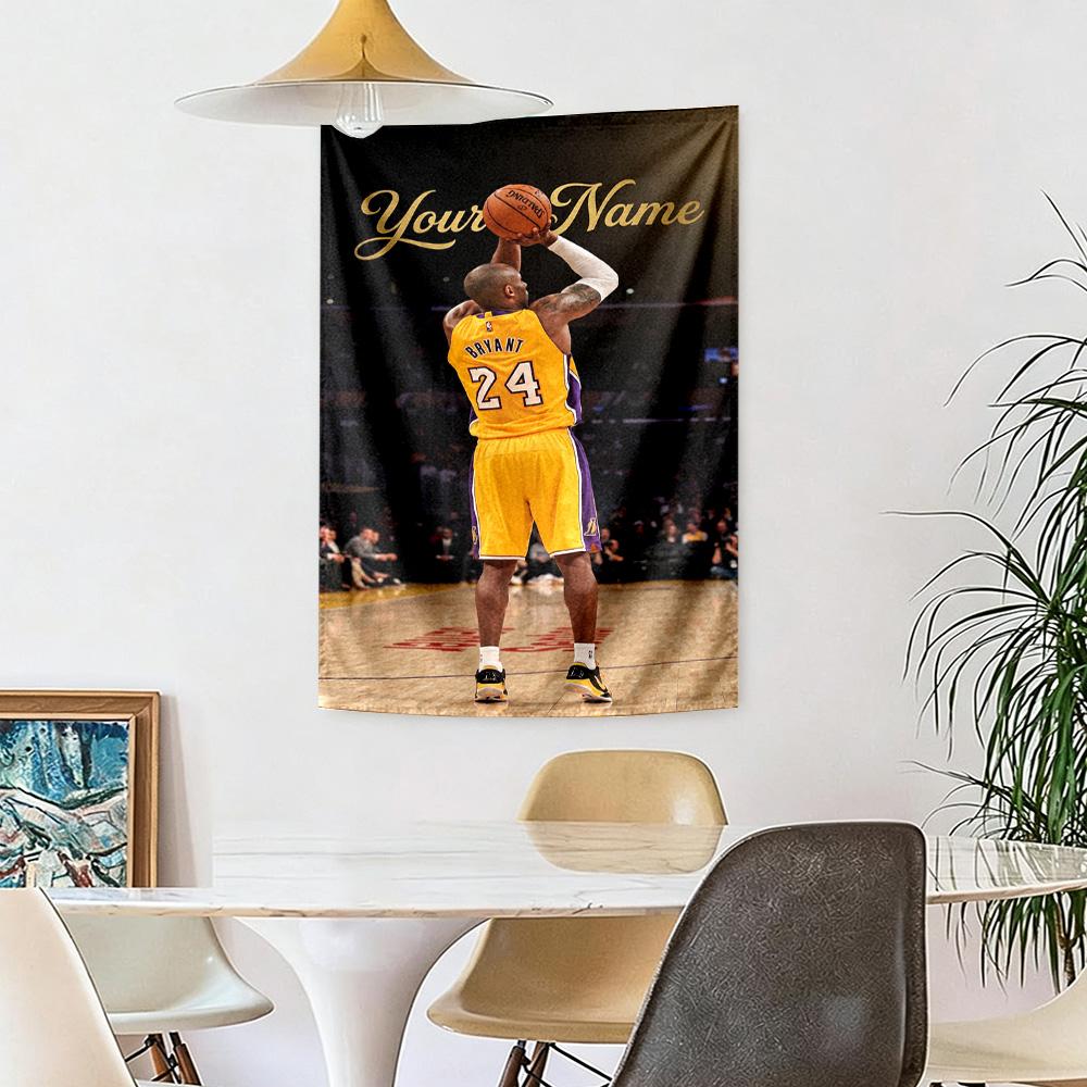 Kobe Custom Your Name Wall Decor Tapestry Art For Pet Memorial Birthdaywedding Party Backdrop Family Gift