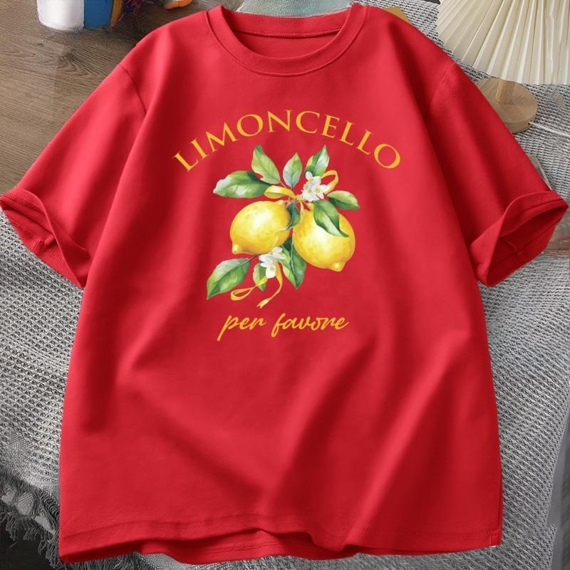 Летняя футболка Limon Унисекс Женская Футболка с принтом Limonchllo Повседневная Хлопковая Футболка с коротким рукавом Харадзюку Графические Футболки Одежда
