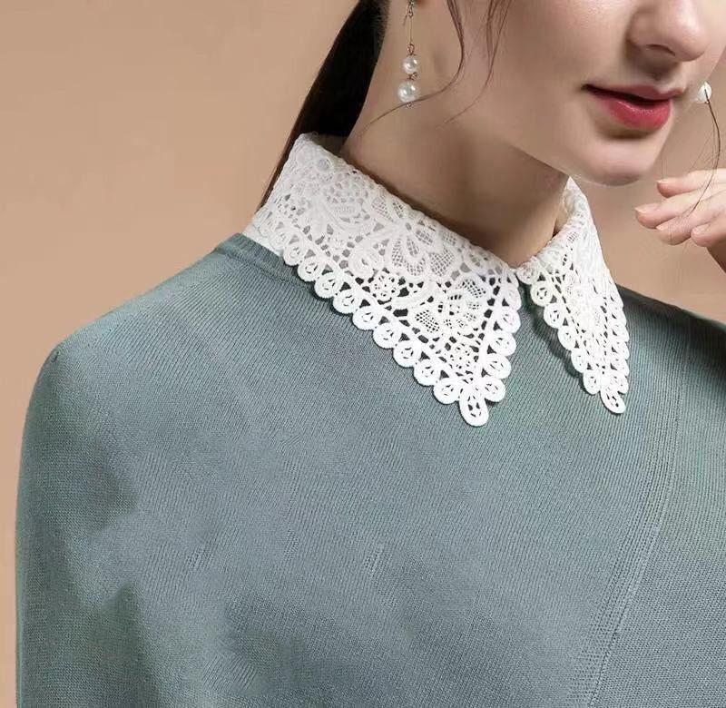 New Women White Neckline Fake Collar Detachable Ladies False Blouse Collar Half Shirt Lapel Clothes Accessories