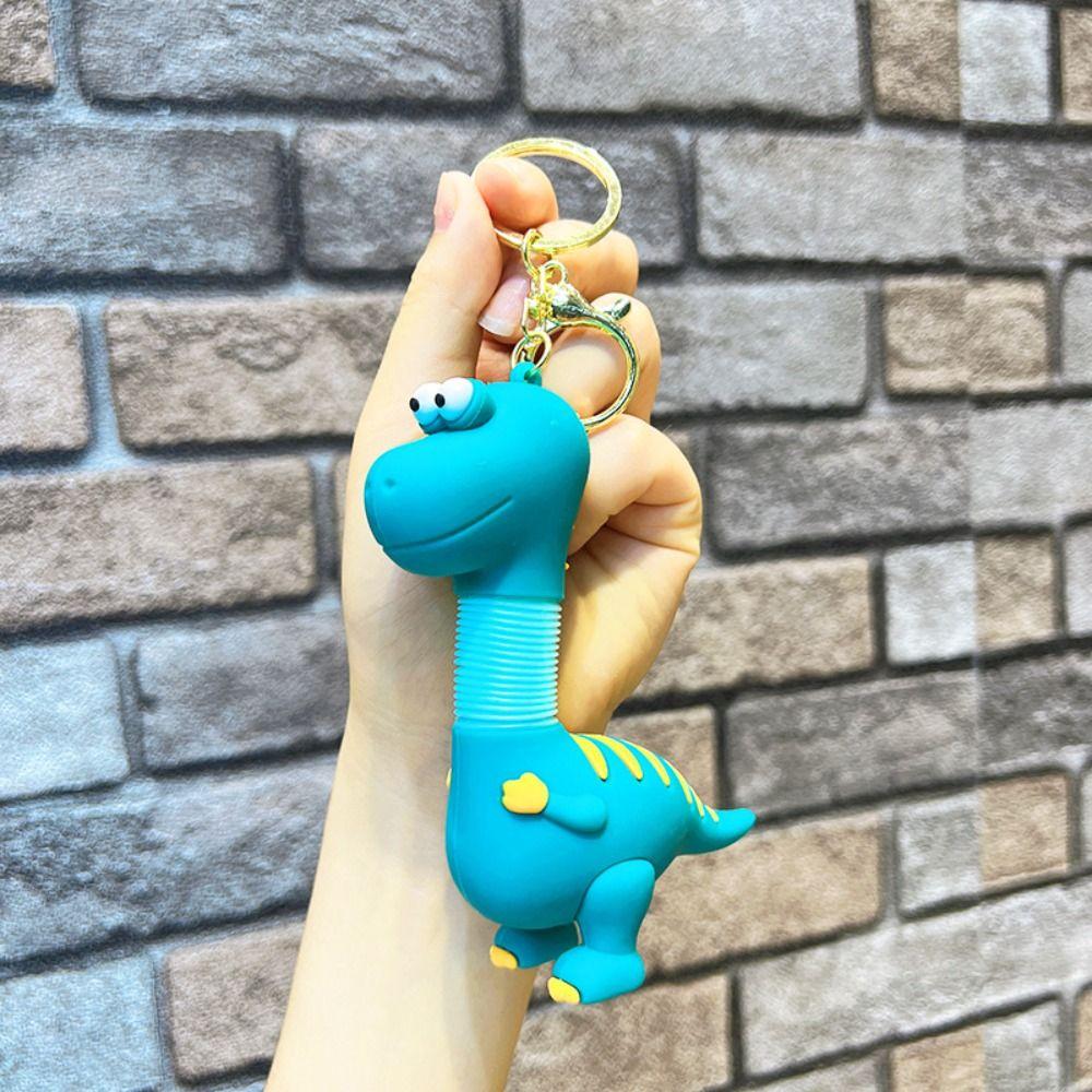 Силиконовый выдвижной шнурок на шею брелок динозавр выдвижной брелок динозавр детские подарки