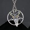 1 шт посеребренное винтажное перевернутое пентакль сатанинское ожерелье с козой кулон сатанинское ожерелье уникальный языческий амулет ювелирные изделия