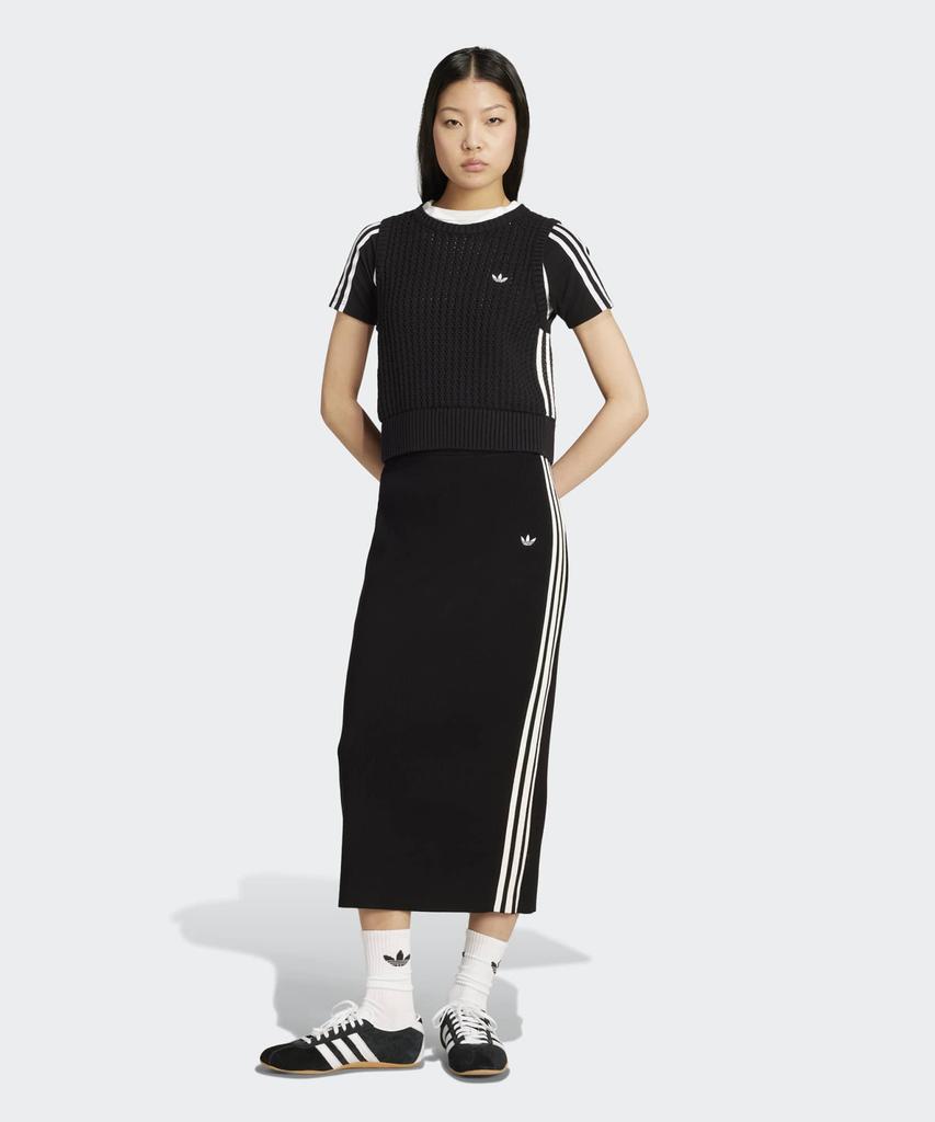 ADIDAS 3-Stripe Knit Skirt - Black / Jw2661