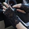 Летние элегантные короткие кружевные перчатки женские ажурные свадебные костюмы вечерние аксессуары