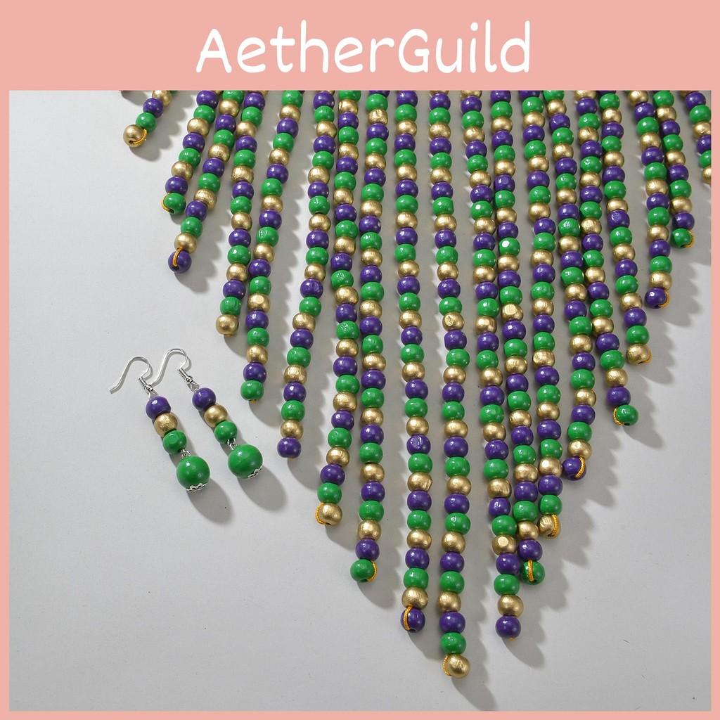 Handmade Pearl Necklace And Earring Ensemble For Wear Casual