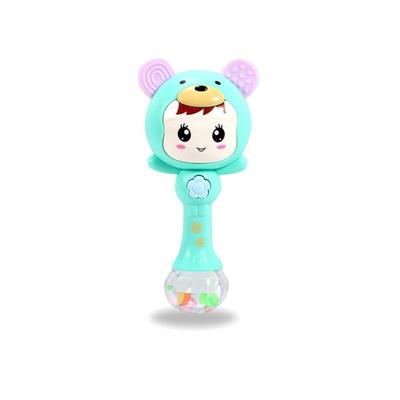 Игрушка для прорезывания зубов Jormftte для младенцев со светом и музыкой, успокаивающий пластиковый прорезыватель, зеленый, для новорожденных 0-12 месяцев