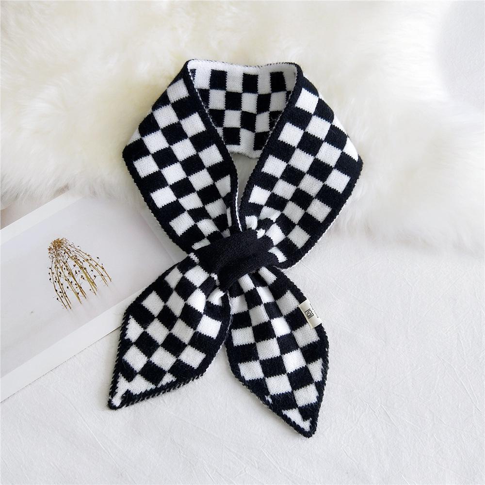 Knitted Wool Scarf Women's Autumn Winter Solid Color Fashion Warm Scarf