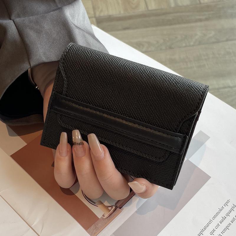Женский держатель карт из натуральной кожи — большая вместимость, несколько отделений для карт, однотонный, стильный и компактный кошелек