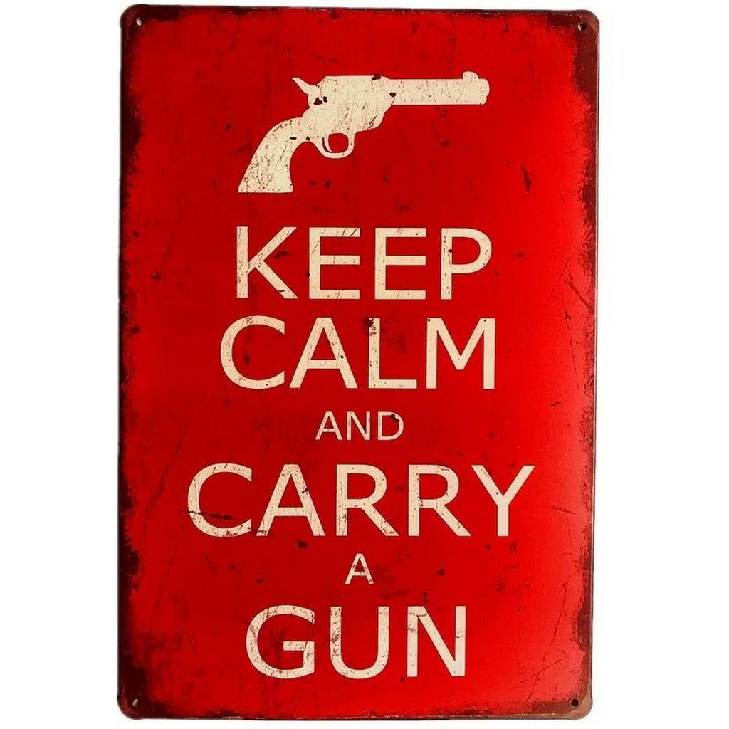 HD Metal Tin Sign Vintage Funny Warning  Restricted Area Wall Decor Retro Gun Zombie Radiation Sign for Home Bar Garage Man Cav